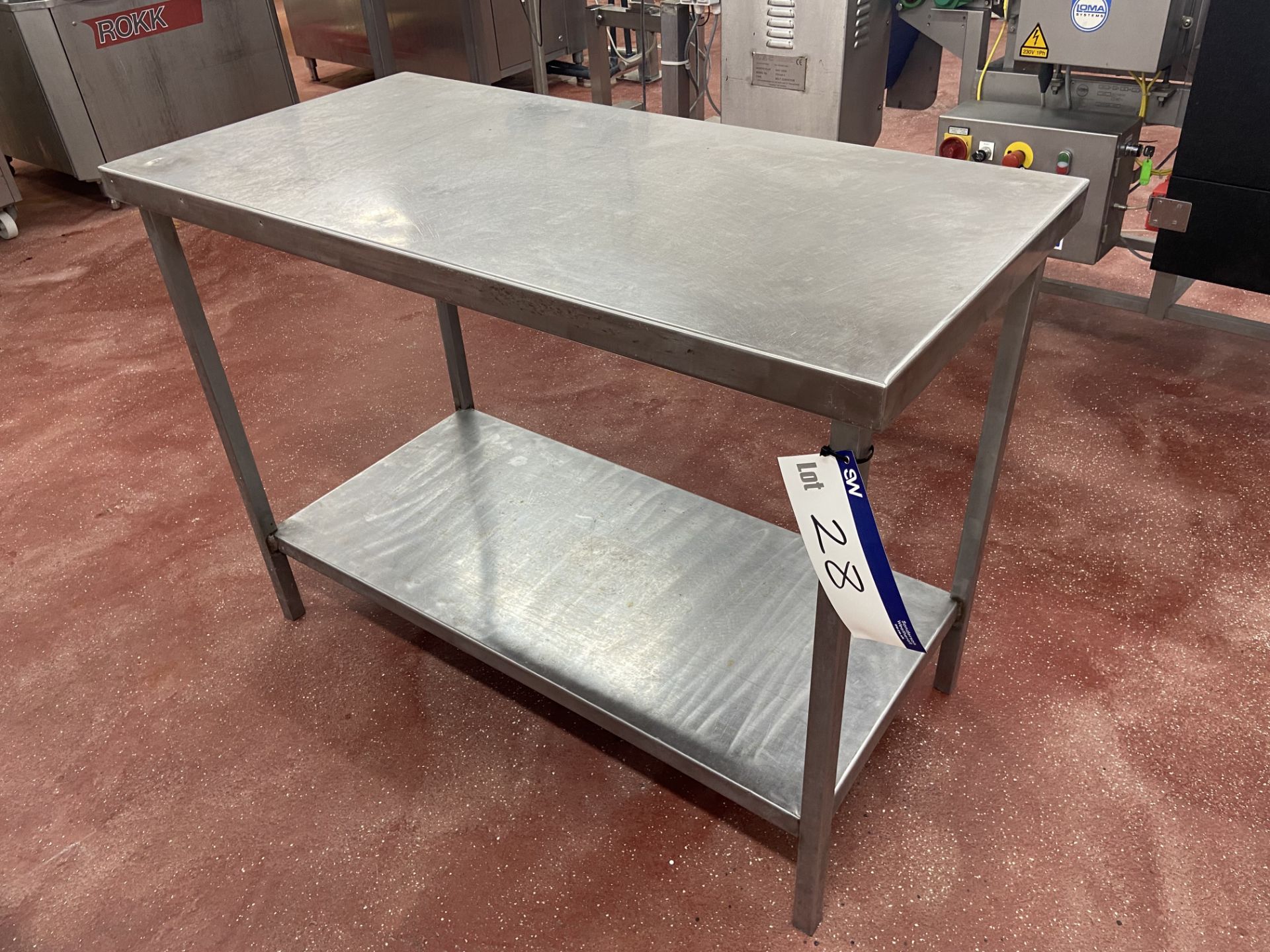 Stainless Steel Top Bench, approx. 1.2m x 600mm Please read the following important notes:- ***