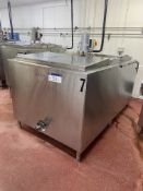 Dairi-Kool 1500 LITRE STAINLESS STEEL JACKETED MILK HOLDING TANK (tank 7), overall size approx. 2.4m