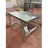 Stainless Steel Top Bench, approx. 750mm x 600mm Please read the following important notes:- ***