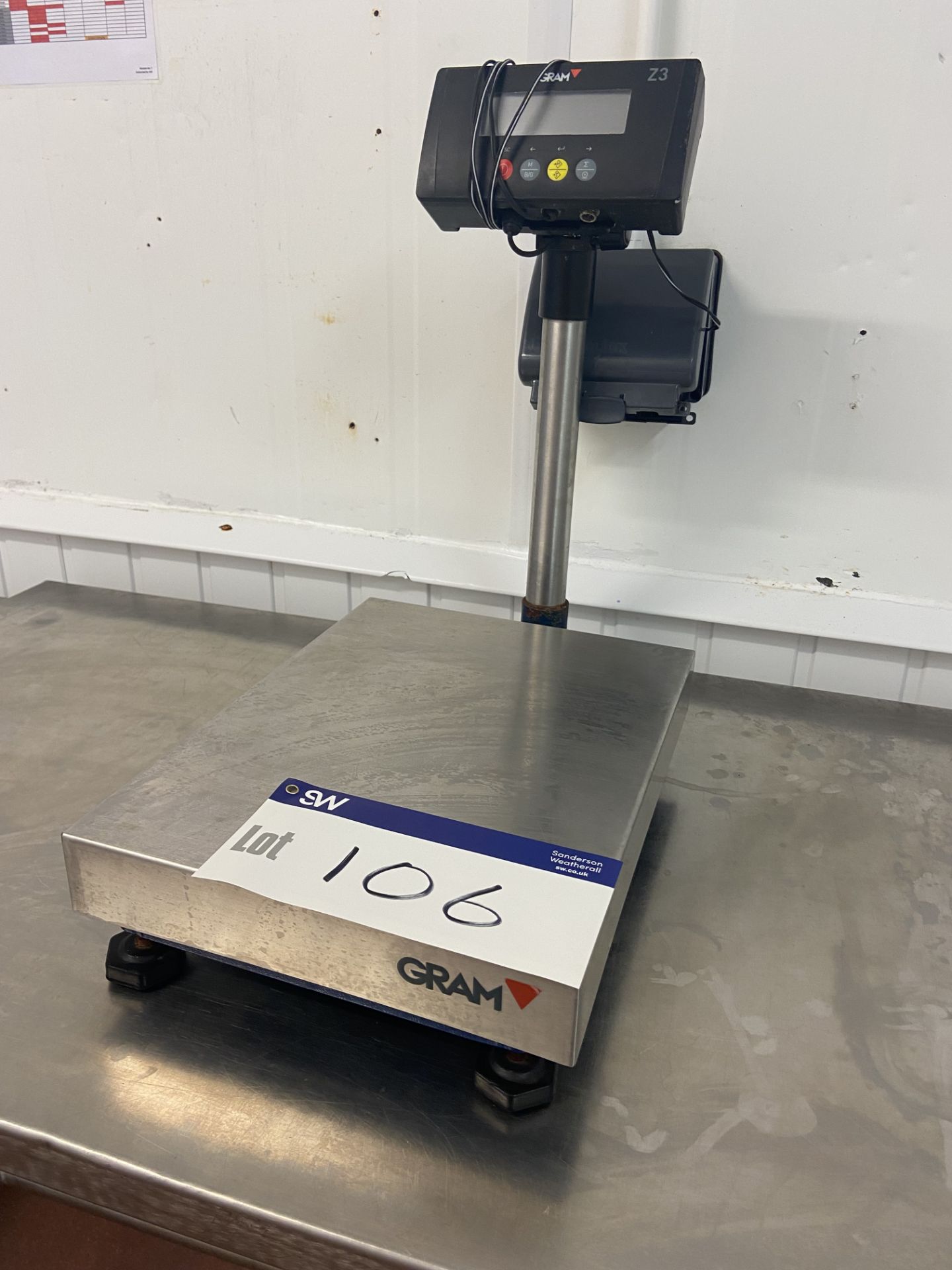 Gram ZM1SS1L-F1-30 30kg x 5g Loadcell Bench Scales, serial no. 0000370363 Please read the