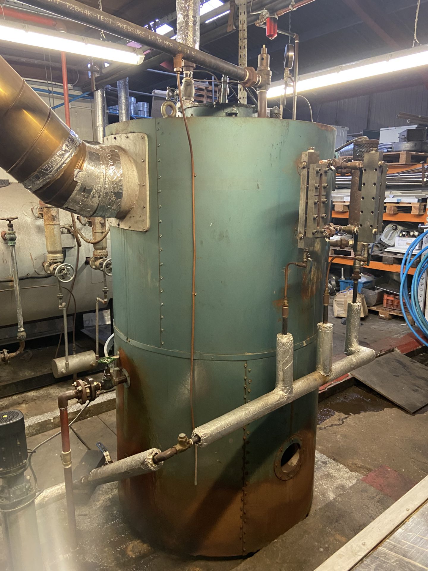 Fulton 30E VERTICAL OIL FIRED BOILER, boiler no. B6375, manufacture and test date 1991, 10,500 - Image 3 of 6