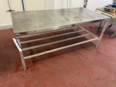 Stainless Steel Topped Bench, approx. 1.83m x 900mm Please read the following important notes:- ***