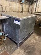 Galvanised Steel Water Tank, approx. 1.2m x 900mm x approx. 800mm deep, with pump and float valve