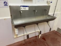 Triple Knee Operated Sink, 1.25m x 350mm Please read the following important notes:- ***Overseas