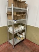 Four Tier Alloy Rack, approx. 900mm x 400mm x 1.7m high (contents excluded) Please read the