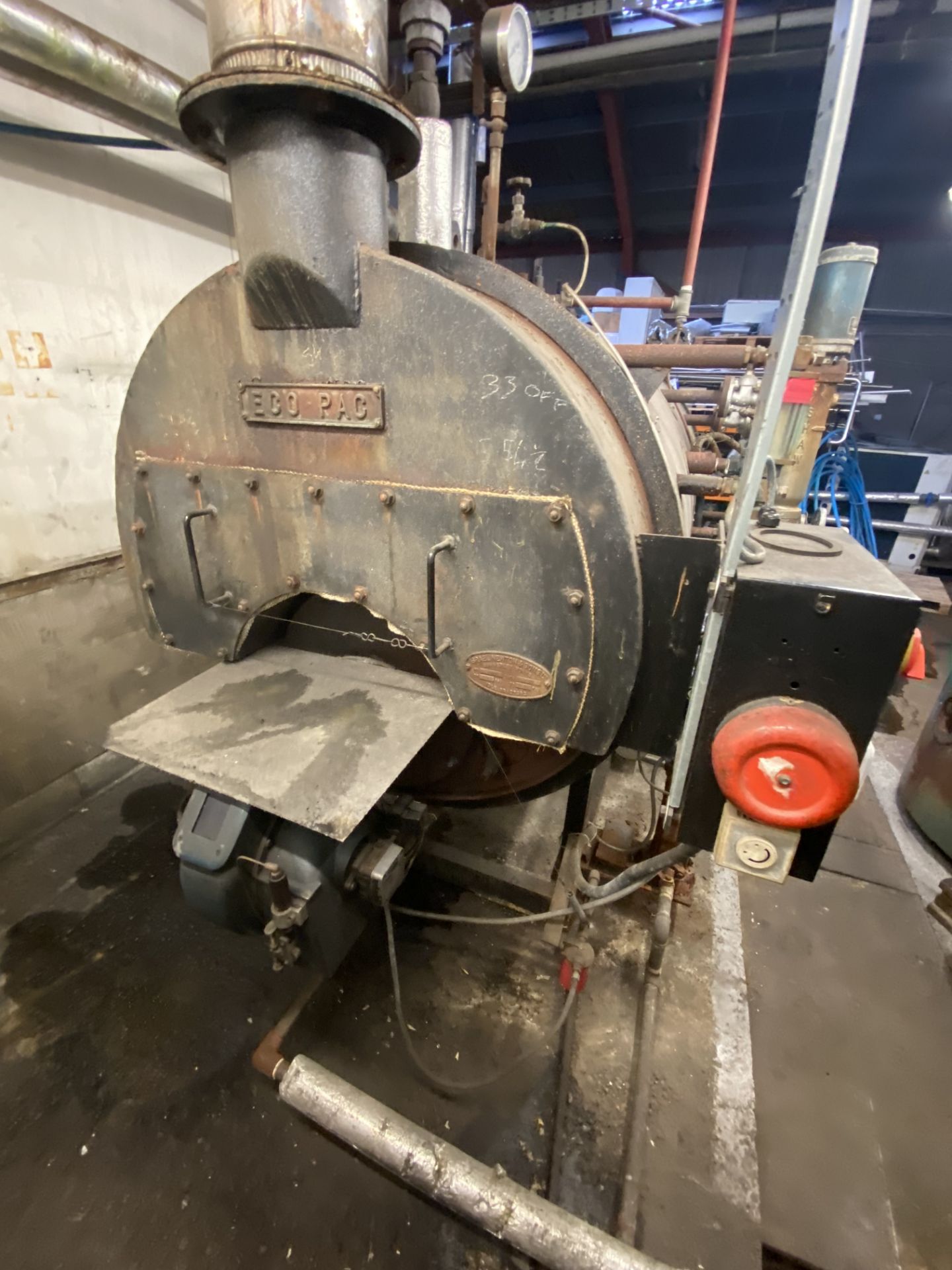 Israel Newton Eco Pac Backup Horizontal Oil Fired Boiler, serial no. 5911, year of manufacture 1984, - Image 5 of 5