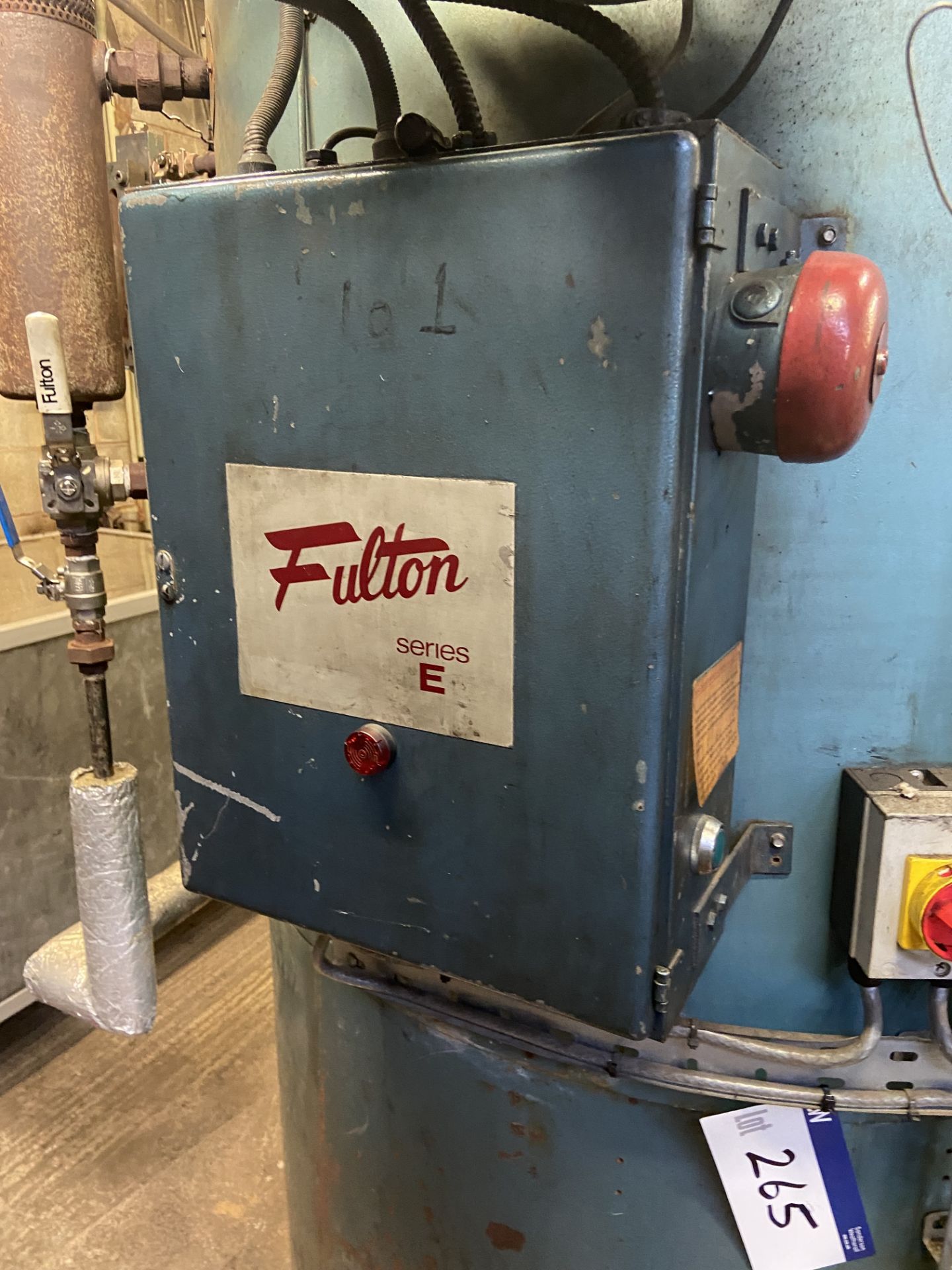 Fulton 30E VERTICAL OIL FIRED BOILER, boiler no. B6375, manufacture and test date 1991, 10,500 - Image 2 of 6