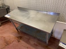 Stainless Steel Topped Bench, approx. 1.52m x 610mm Please read the following important notes:- ***
