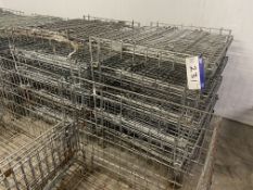 Ten Galvanised Steel Collapsible Cage Box Pallets, approx. 1.2m x 1m x approx. 800mm deep, with