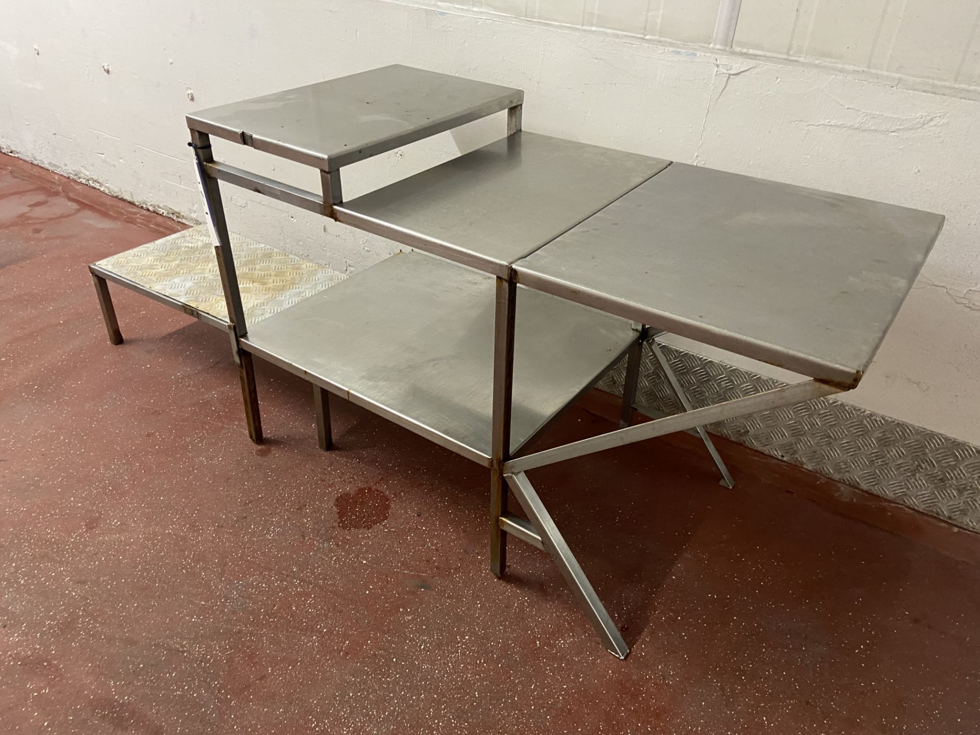 Stainless Steel Top Bench, approx. 1.28m x 620mm, fitted undershelf and with stainless steel - Image 2 of 2