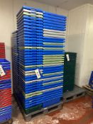 Approx. 170 Plastic Crates, each approx. 350mm x 500mm x 200mm deep internal Please read the