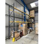 Link 51E Three Bay Two Tier Pallet Rack, approx. 8.5m long overall x 900mm x 4m high (reserve