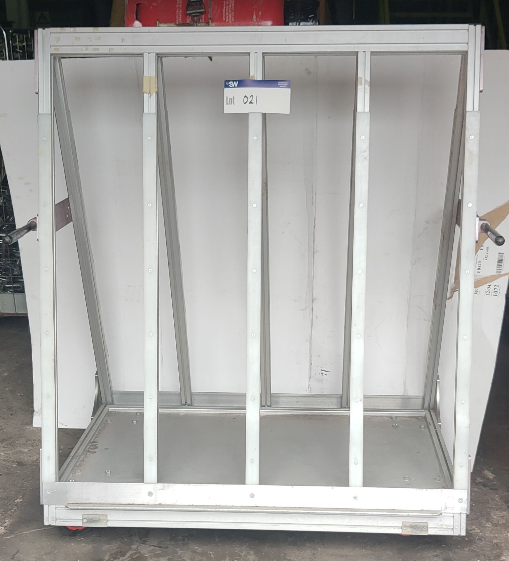 Aluminium Glass Transporter, approx. 165cm x 140cm x 85cm, loading free of charge - yes (vendors - Image 2 of 2