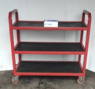 Heavy Duty Metal Trolley, with three shelves, approx. 114cm x 118cm x 55cm, loading free of charge -