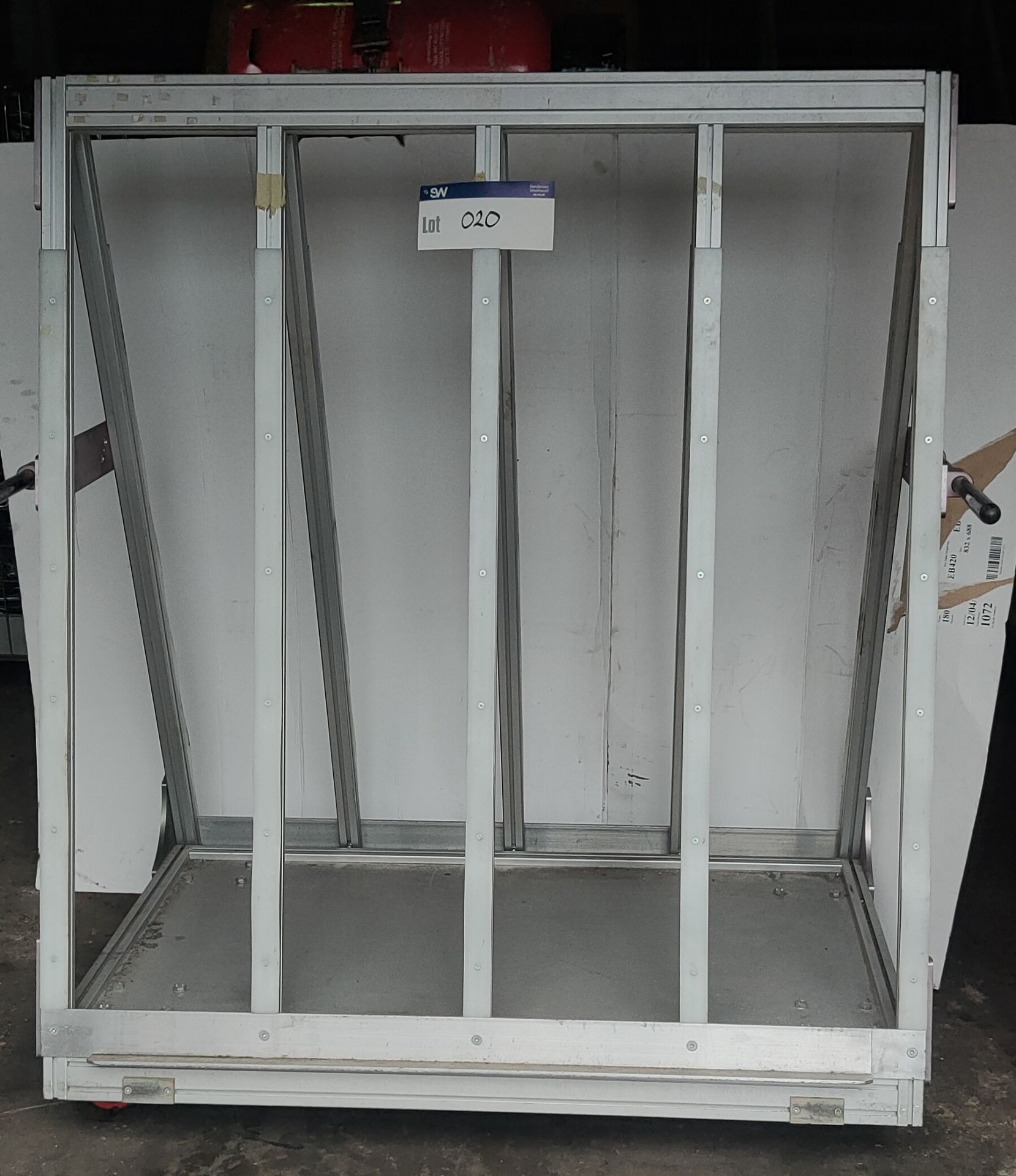 Aluminium Glass Transporter, approx. 165cm x 140cm x 85cm, loading free of charge - yes (vendors - Image 2 of 2