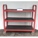 Heavy Duty Metal Trolley, with three shelves, approx. 113cm x 118cm x 55cm, loading free of charge -