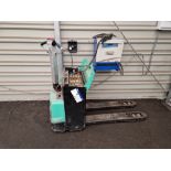 MITSUBISHI CP20N2 2000KG Electric Pallet Truck, Serial No: RTB03A-00611, YoM 2016 c/w Charger Please