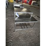 Low Two Tier Table, with shelf under, approx. 1.12m x 0.9m x 0.7m high Please read the following