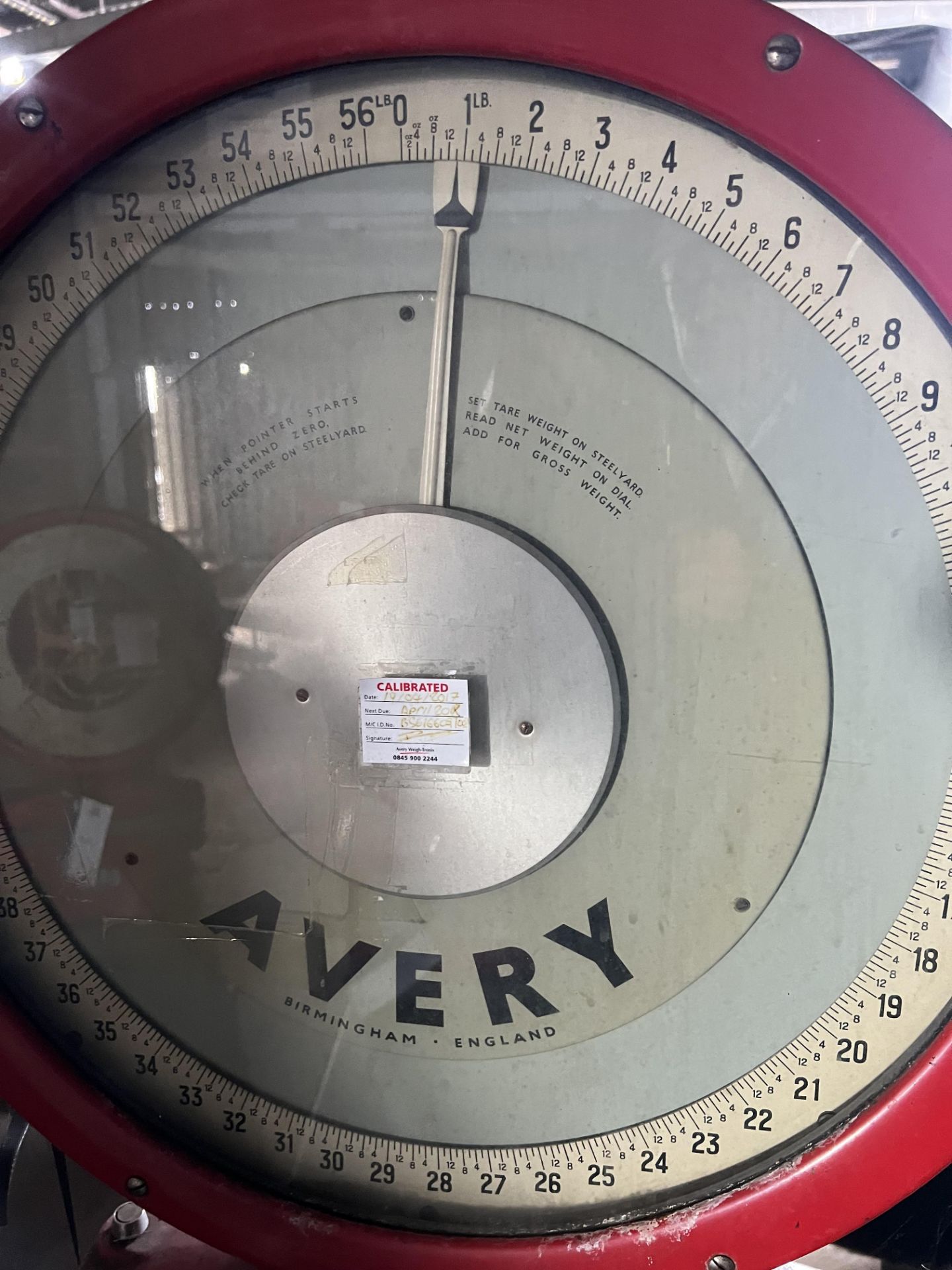 Avery Platform Dial Scale, platform approx. 50cm x 50cm, overall 0.7m x 0.5m x 1.2m high Please read - Image 2 of 4