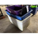 Three Assorted Plastic Mobile Bins Please read the following important notes:- ***Overseas