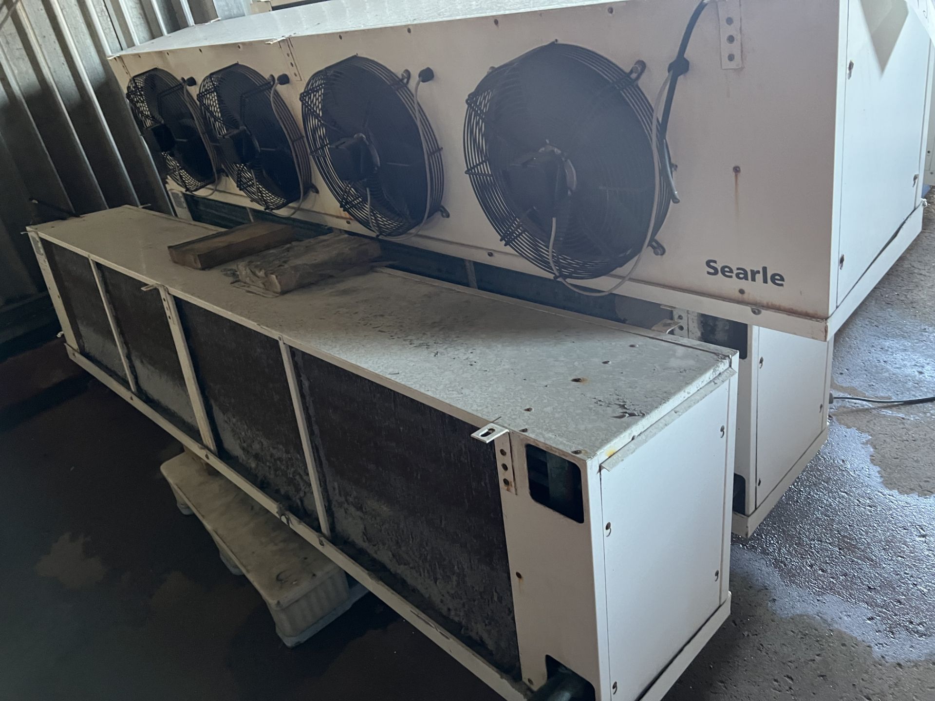 Three Searle/ GEA KME175/4AL Four Fan Ceiling Mounted Cooling Fans, approx. 2.75 x 0.4 x 0.55m - Image 3 of 3