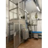 MUESLI/ CEREAL MIXING LINE, comprising Syspal Caged Buggy/ Tote Bin Lifter, feeding into Forberg
