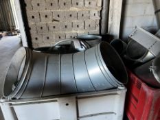 Two Bins with assorted sizes stainless steel and galvanised chimney and ducting Please read the