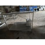 Stainless Steel Two Shelf Storage Stand, approx. 1.53m x 1.23m x 1.2m high Please read the following