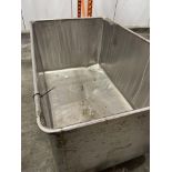 Stainless Steel Tank, with bottom outlet, approx. 1.5m x 1m x 0.9m high Please read the following