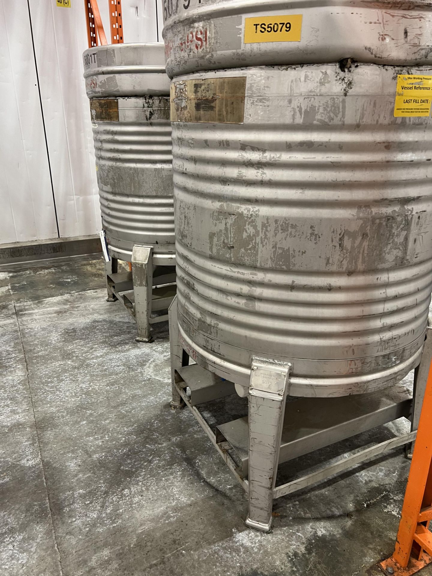 Two 800 litre IBC Drums/ Containers, approx. 1m dia. x 1.7m high Please read the following important - Image 2 of 3