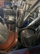 Bins, containing Mainly Stainless Steel Piping/ Chimneys, up to 2m long and 25cm dia. Please read