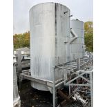 Two Stainless Steel Insulated Tanks, mounted on gantry (been used for storing cooking oil), code.