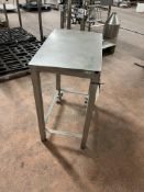 Mobile Stainless Steel Table, approx. 60cm x 40cm x 83cm high Please read the following important