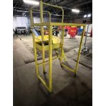 Mobile Trolley and Three Rise Stand, trolley approx. 1m x 0.65m x 1.45m high, stand 1.2m x 0.65m x