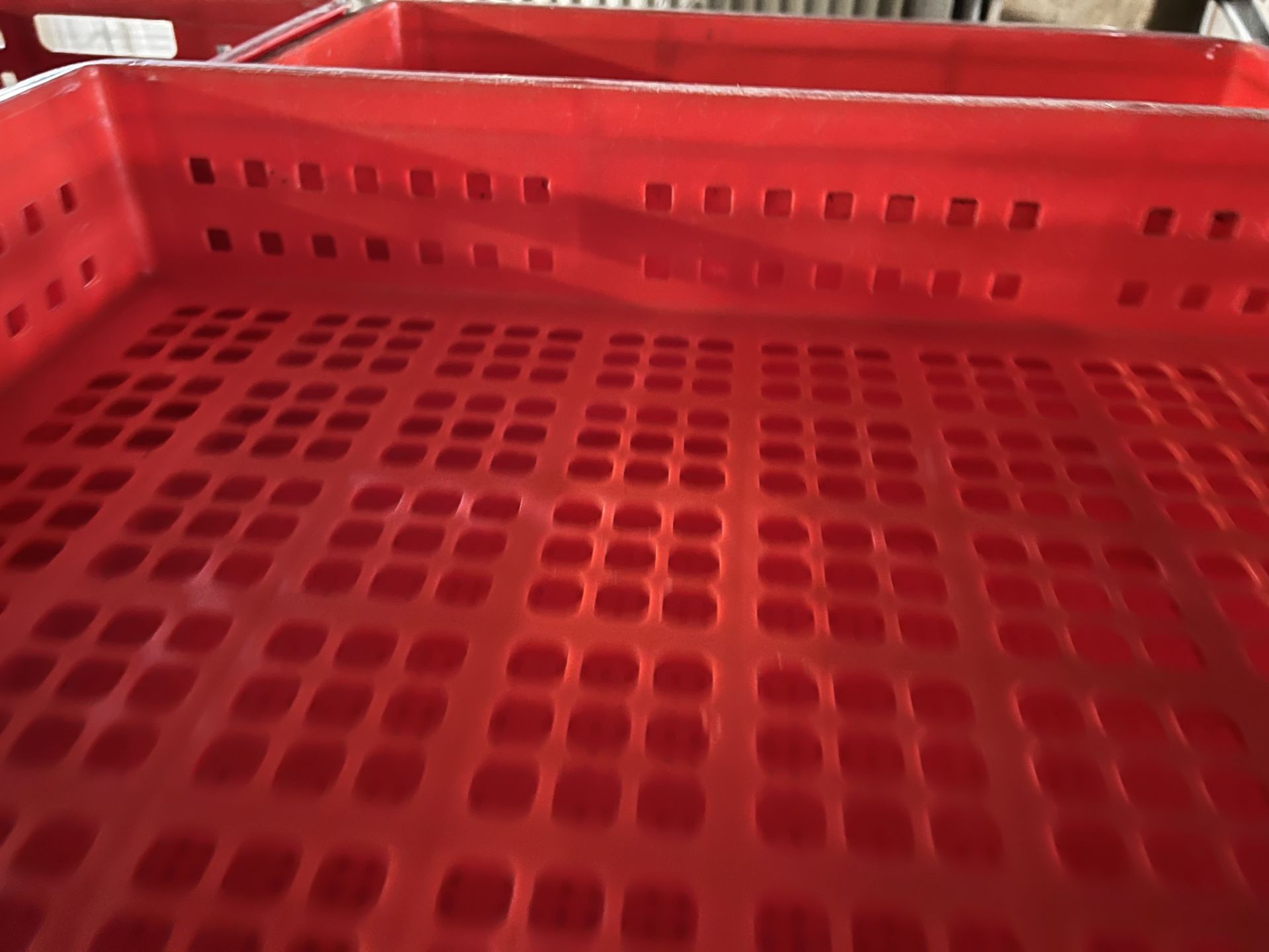 58 Red Plastic Trays, approx. 75cm x 45cm x 11cm deep Please read the following important - Image 2 of 2