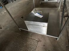 Stainless Steel Box, with hinged lid, approx. 56cm x 36cm x 40cm high Please read the following