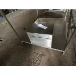 Stainless Steel Box, with hinged lid, approx. 56cm x 36cm x 40cm high Please read the following