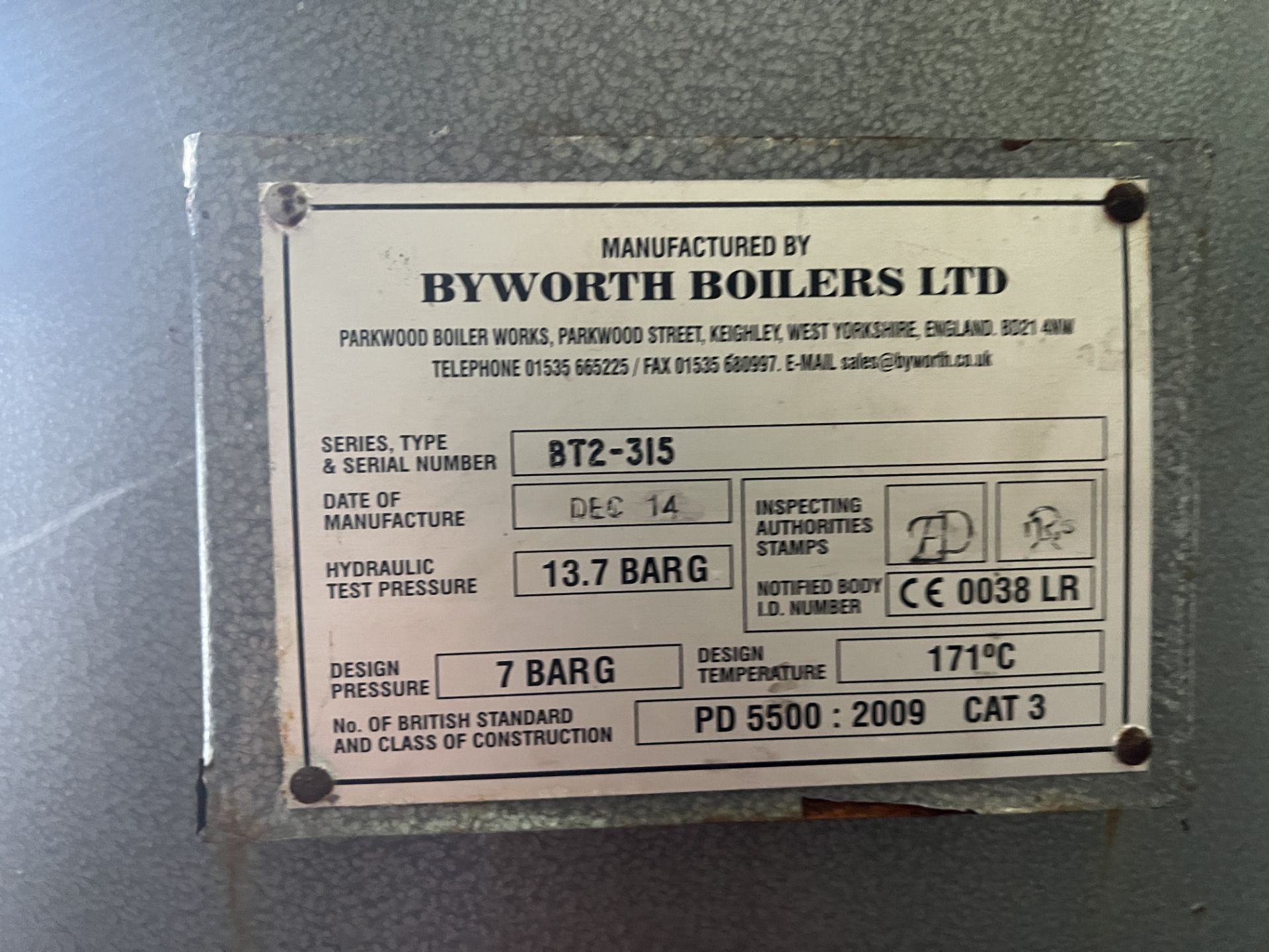 Byworth DB1194-97 Mix 2500-10 Boiler, with B12 3/S tank Please read the following important - Image 8 of 8