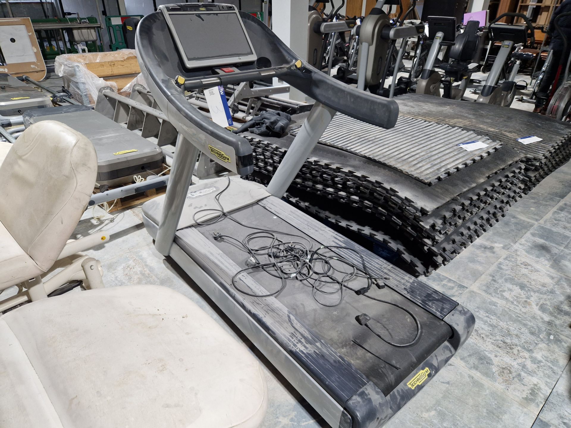 TechnoGym Electric Treadmill with Fitted Screen Please read the following important notes:- *** - Image 3 of 3