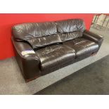 Leather Effect Settee Please read the following important notes:- ***Overseas buyers - All lots