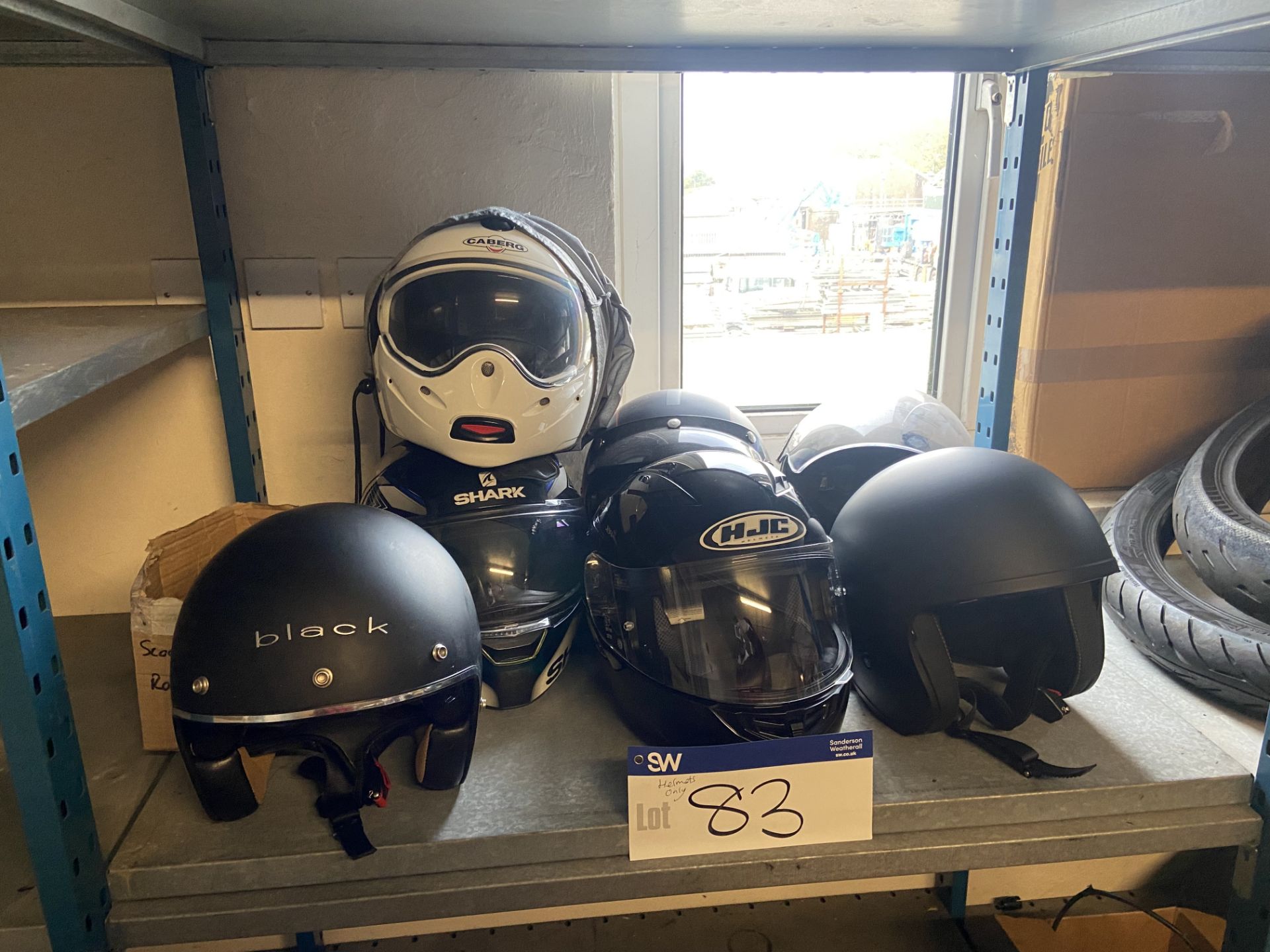 Six Assorted Helmets (This lot is subject to 0% VAT on Hammer Price) Please read the following