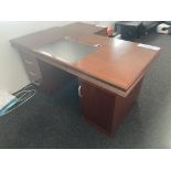 Double Pedestal Desk Please read the following important notes:- ***Overseas buyers - All lots are