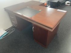Double Pedestal Desk Please read the following important notes:- ***Overseas buyers - All lots are