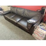 Leather Effect Settee Please read the following important notes:- ***Overseas buyers - All lots