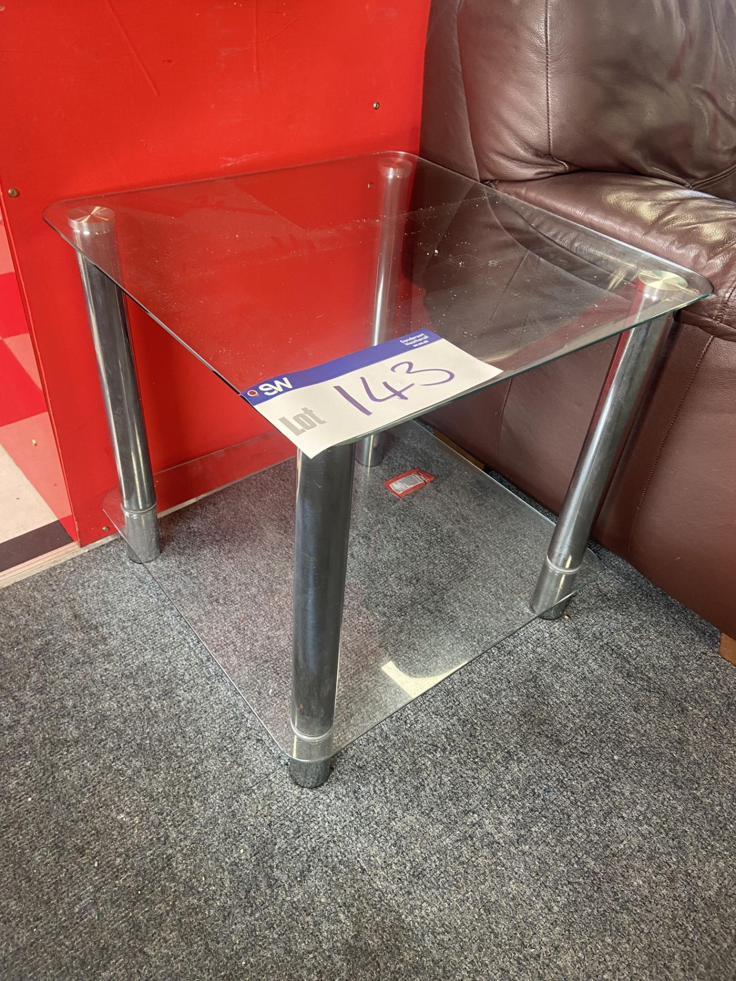 Glass Top Occasional Table Please read the following important notes:- ***Overseas buyers - All lots