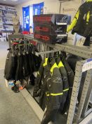 Assorted Stock, on one island display unit, comprising mainly Alpinestars boots and clothing