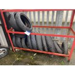 Assorted Worn Tyres, on rack Please read the following important notes:- ***Overseas buyers - All