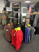 Assorted Clothing, with display stand, including Meanbird & Alpinestars Please read the following