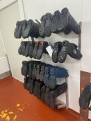 Three Wall Mounted Boot Stands, with boots Please read the following important notes:- ***Overseas