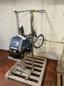 Nordson DURAblue 4 HOT MELT APPLICATOR, serial no. NC11D01628, with stainless steel stand, two